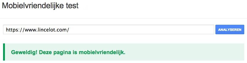 Zo ziet een mobielvriendelijke website eruit