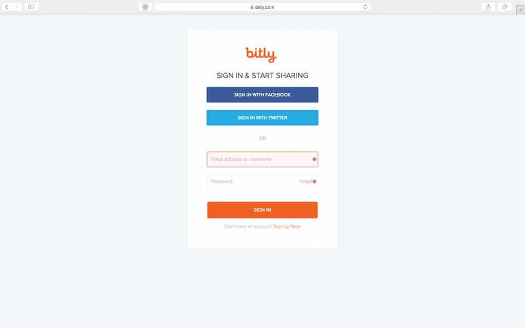 Meld je aan bij Bitly!