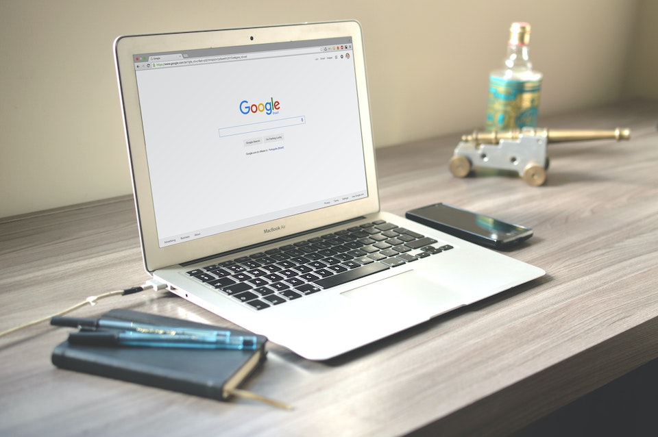 Laptop met Google Ads