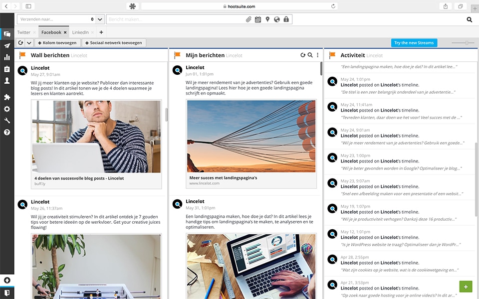 4 social media tools voor je bedrijf - HootSuite