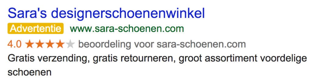 Advertentie-extensie - Google Ads - Recensie