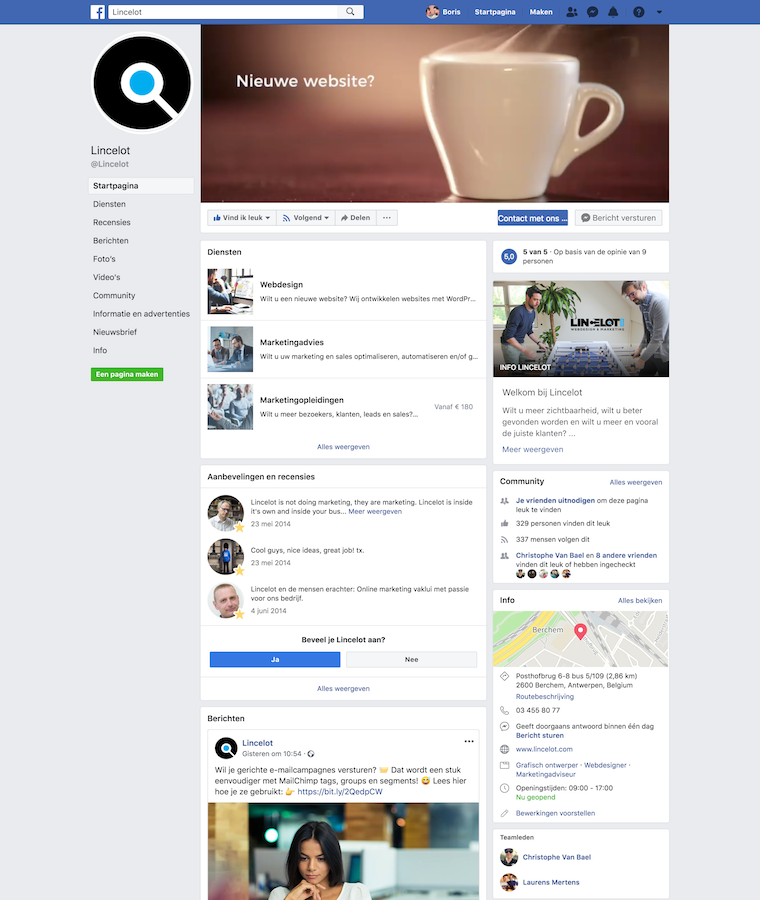 facebook-bedrijfspagina-van-lincelot