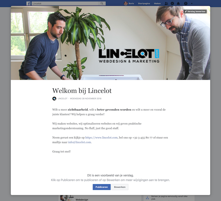 verslag-facebook-bedrijfspagina-lincelot