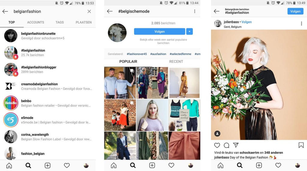 Instagram bedrijfsprofiel - hashtags - Lincelot