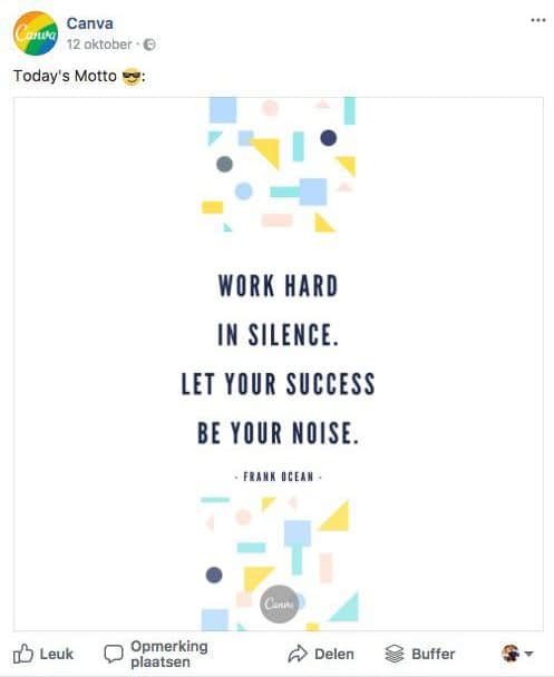 Facebook post idee 1 - Quote - Lincelot