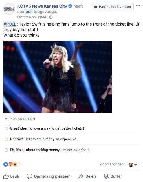 Facebook post idee 3 - Poll - Lincelot