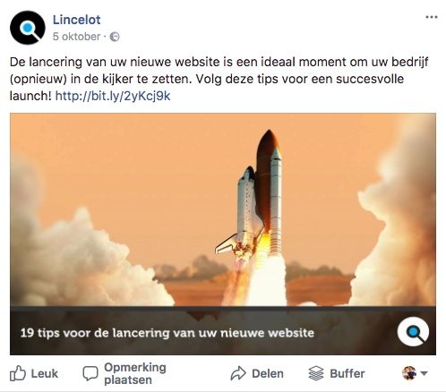 Facebook post idee 31 - Blog post - Lincelot