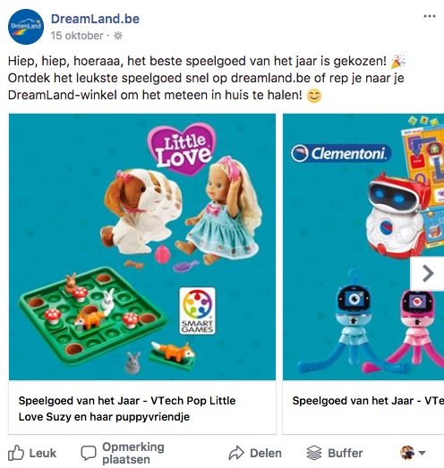 Facebook post idee 4 - Carrousel - Lincelot