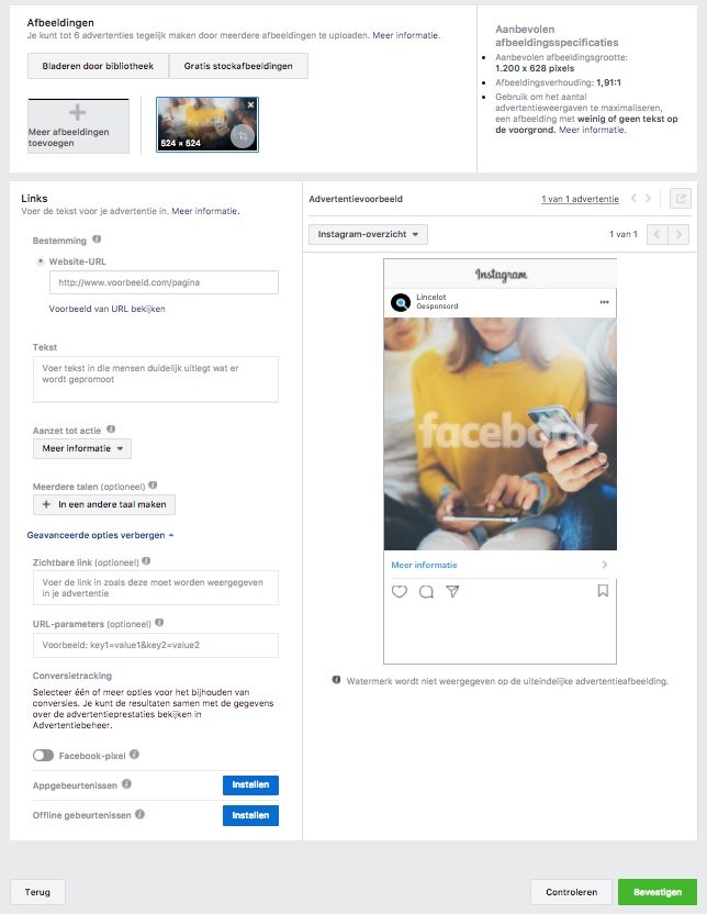 Adverteren op Instagram - Advertentie inrichten - Lincelot