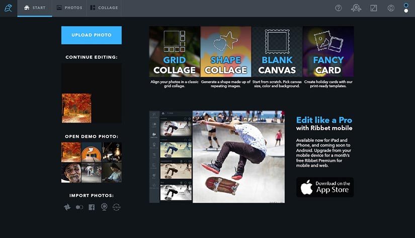 Online foto's bewerken - 5 gratis fototools - Ribbet Dashboard - Lincelot