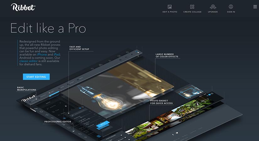 Online foto's bewerken - 5 gratis fototools - Ribbet - Lincelot
