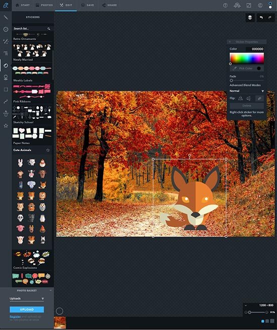 Online foto's bewerken - 5 gratis fototools - Ribbet stickers - Lincelot