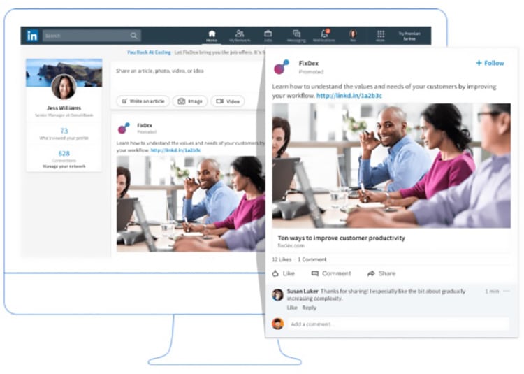 Gesponsorde Content - LinkedIn ads - Lincelot