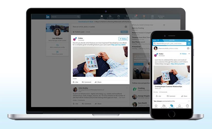 LinkedIn Bedrijfspagina - Voorbeeld Sponsored content - Lincelot Webdesign Marketing