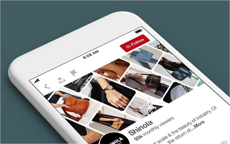 Wat is Pinterest en wat zijn de voordelen voor je bedrijf - Voorbeeld Mobiel