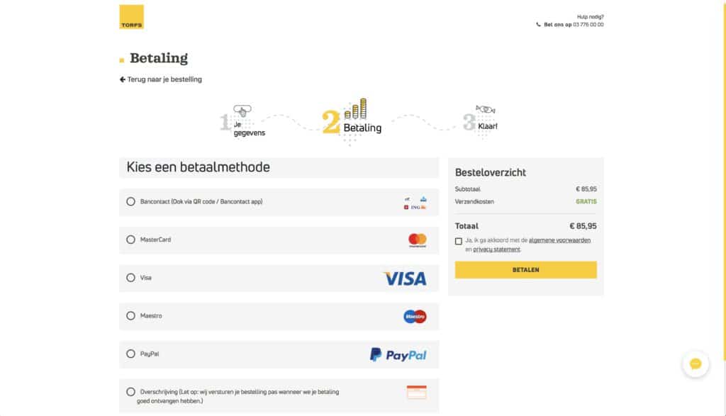 webshop optimalisatie - betaalmogelijkheden - Lincelot