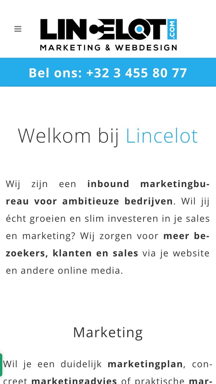 Bounce rate - mobielvriendelijk - Lincelot