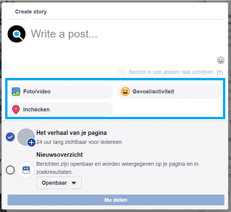 Facebook Stories voor bedrijven - de gids voor beginners - Stories maken - Lincelot - 3