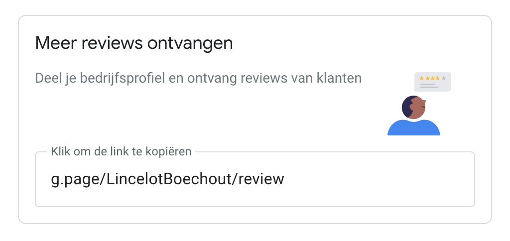 Voorbeeld Google recensie - Google My Business - Lincelot