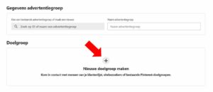 advertentiegroep pinterest