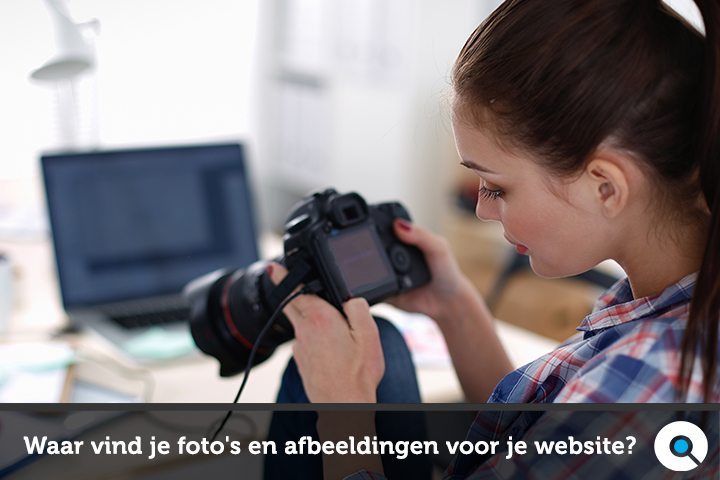 vrouw maakt foto's en afbeeldingen voor je website