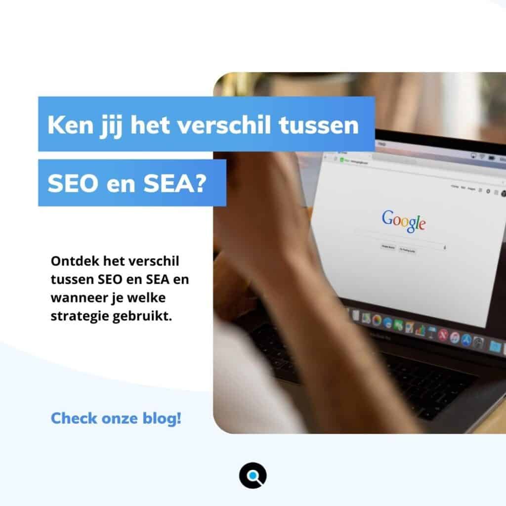 Blogpost verschil SEO en SEA