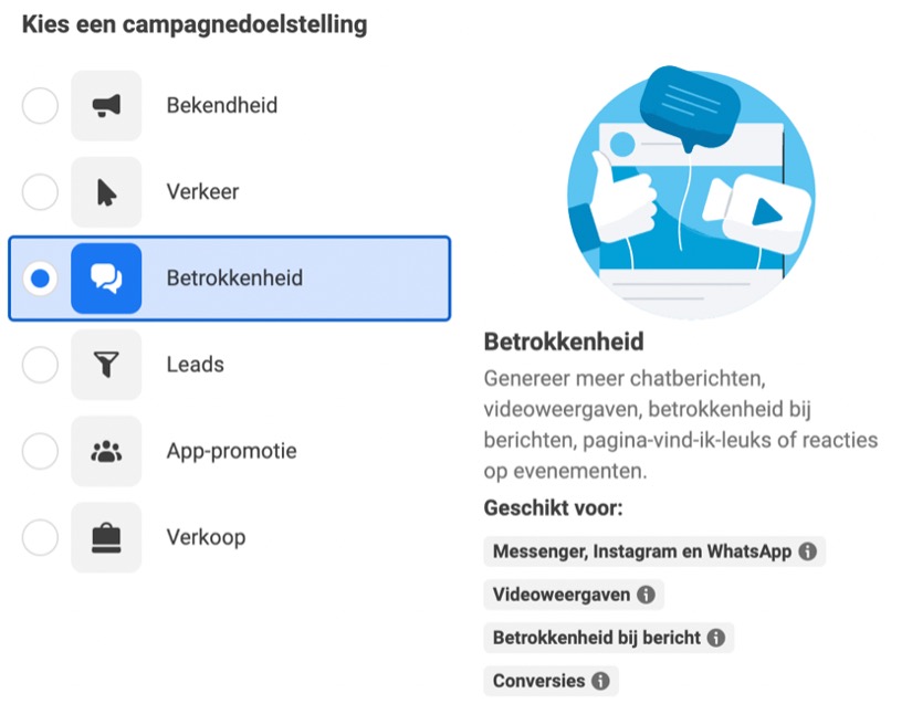 Campagnedoelstelling - Betrokkenheid