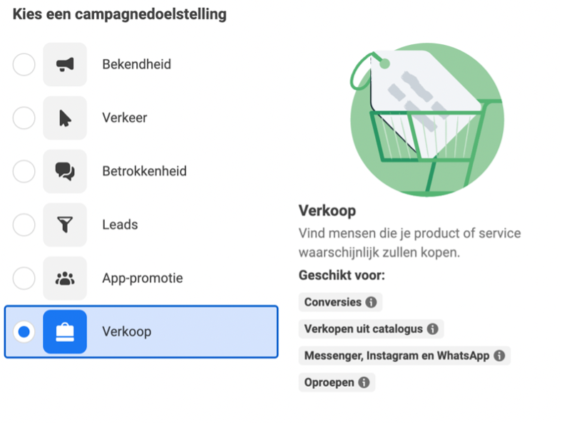 Campagnedoelstelling - Verkoop