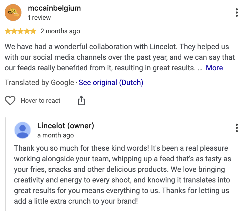 Reageer kort, vriendelijk en professioneel op Google Reviews